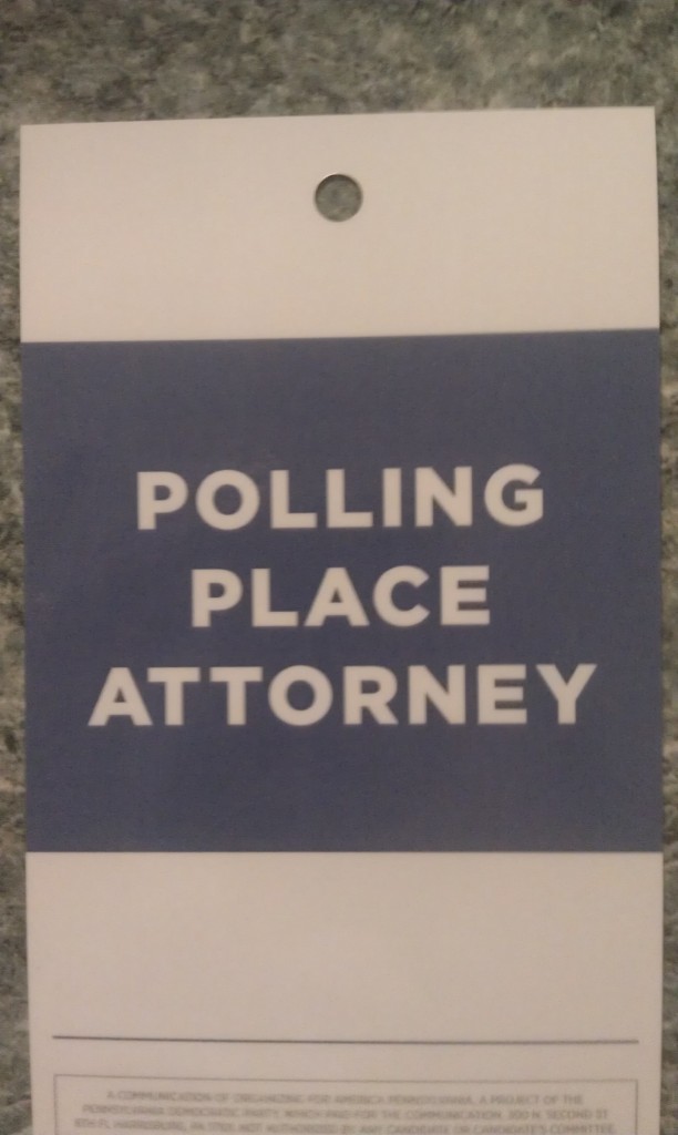My Polling Place Attorney I.D. Badge