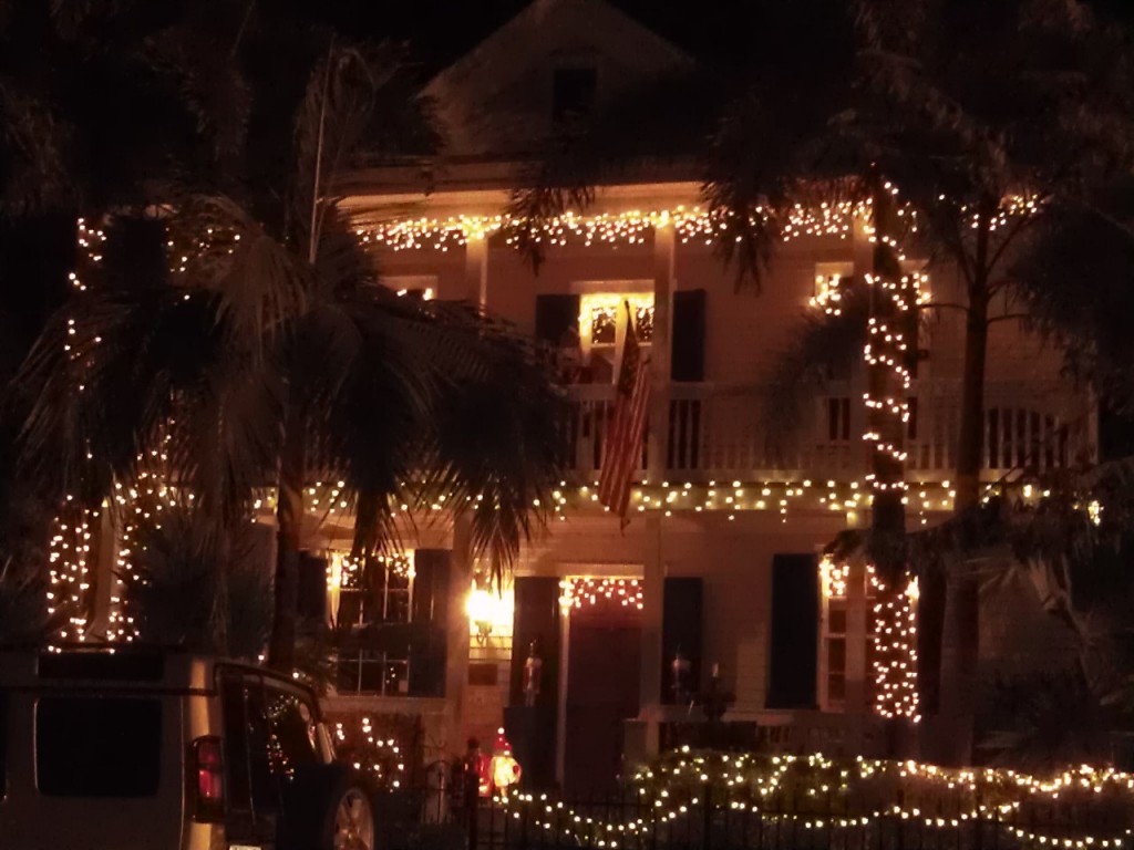 Key West Home with Christmas Lights