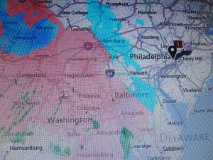 weather map Philadelphia Pennsylvania