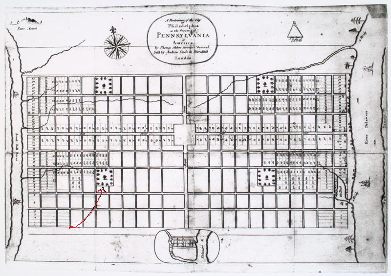 William Penn's 1683 Map of Philadelphia