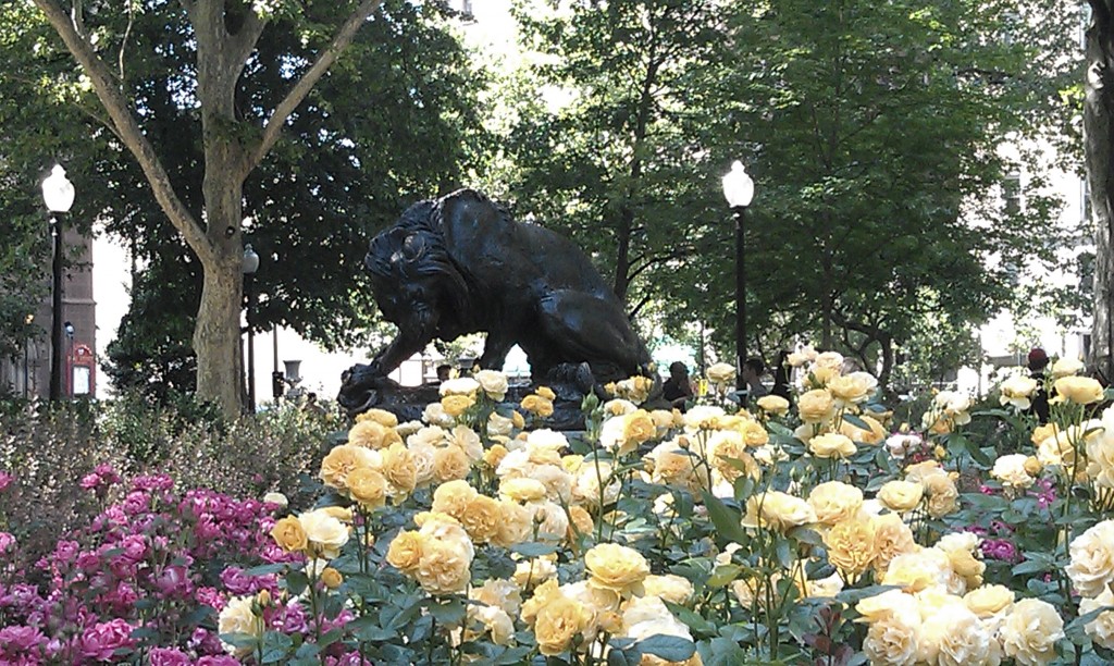 Public Art and Rose Garden, Rittenhouse Square, Philadelphia