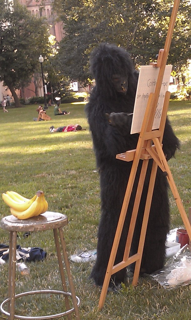 Gorilla Painting in Rittenhouse Square, Philadelphia