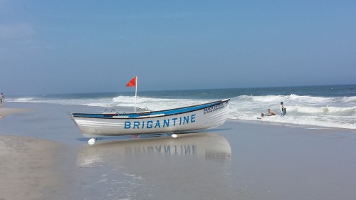 Brigantine, New Jersey beach scene.