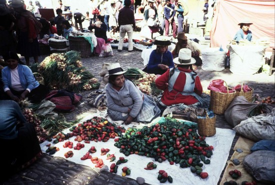 The market at Pisac, a town outside Cuzco.