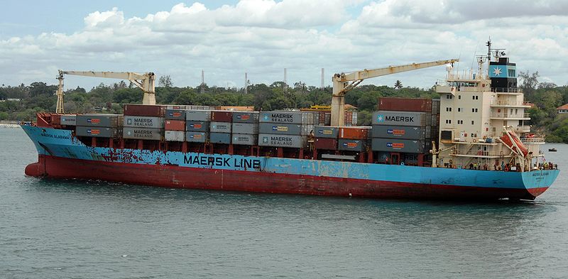 Captain Phillips' ship, the Maersk Alabama in Mombasa, Kenya after the piracy ordeal.