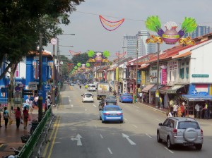 A street in Singapore's Chinatown decorated for the Chinese New Year
