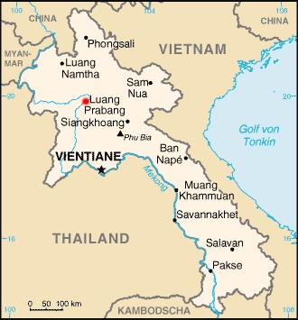 map of laos 