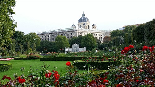 The exquisite Volksgarten in Vienna, Austria.