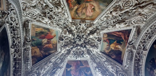 Side chapel ceiling in the baroque 17th century, Salzburger Dom, Salburg's main cathedral.