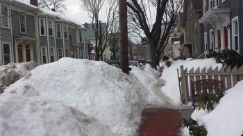Snowmageddon, Boston winter snow piles