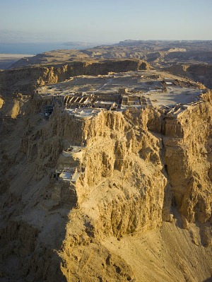 Aerial view of masada, Israel
