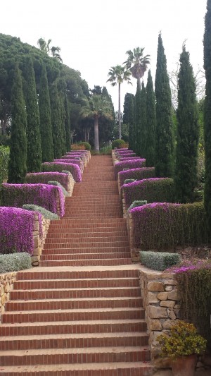 Stairs at the Marimurtra Botanical Gardens, Blanes, Catalyunya, Spain