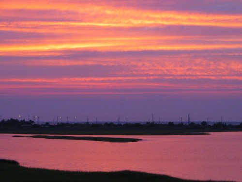 Sunset over Saint George's Thoroughfare, Brigantine Beach, New Jersey