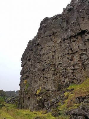 eastern edge of North American Tectonic Plate at Thingvellir National Park in Iceland on the Golden Circle Tour route