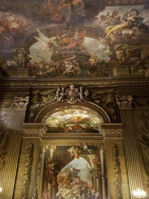 Sir James Thorton's murals in the Painted Hall, Old Royal Naval College
