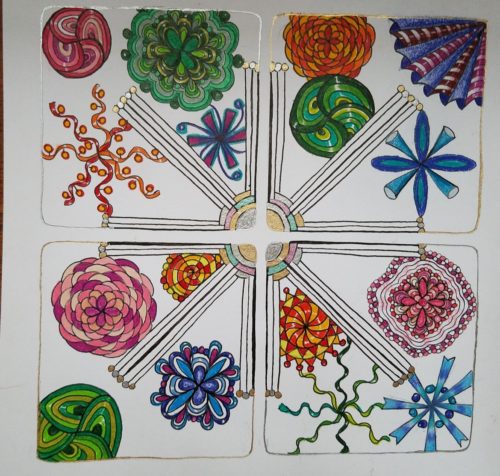 our tile Zentangle Inspired Art