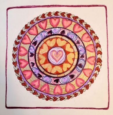 hearts mandala zendala