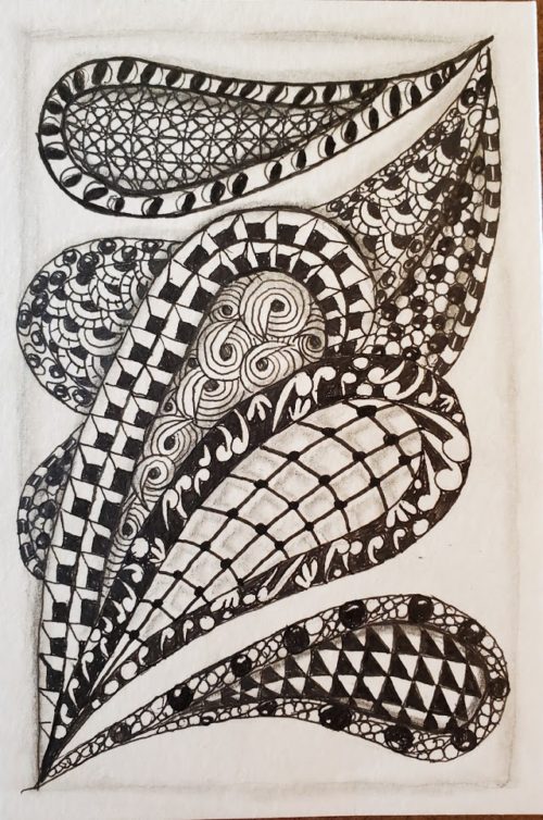 Paisley in a Zentangle tile